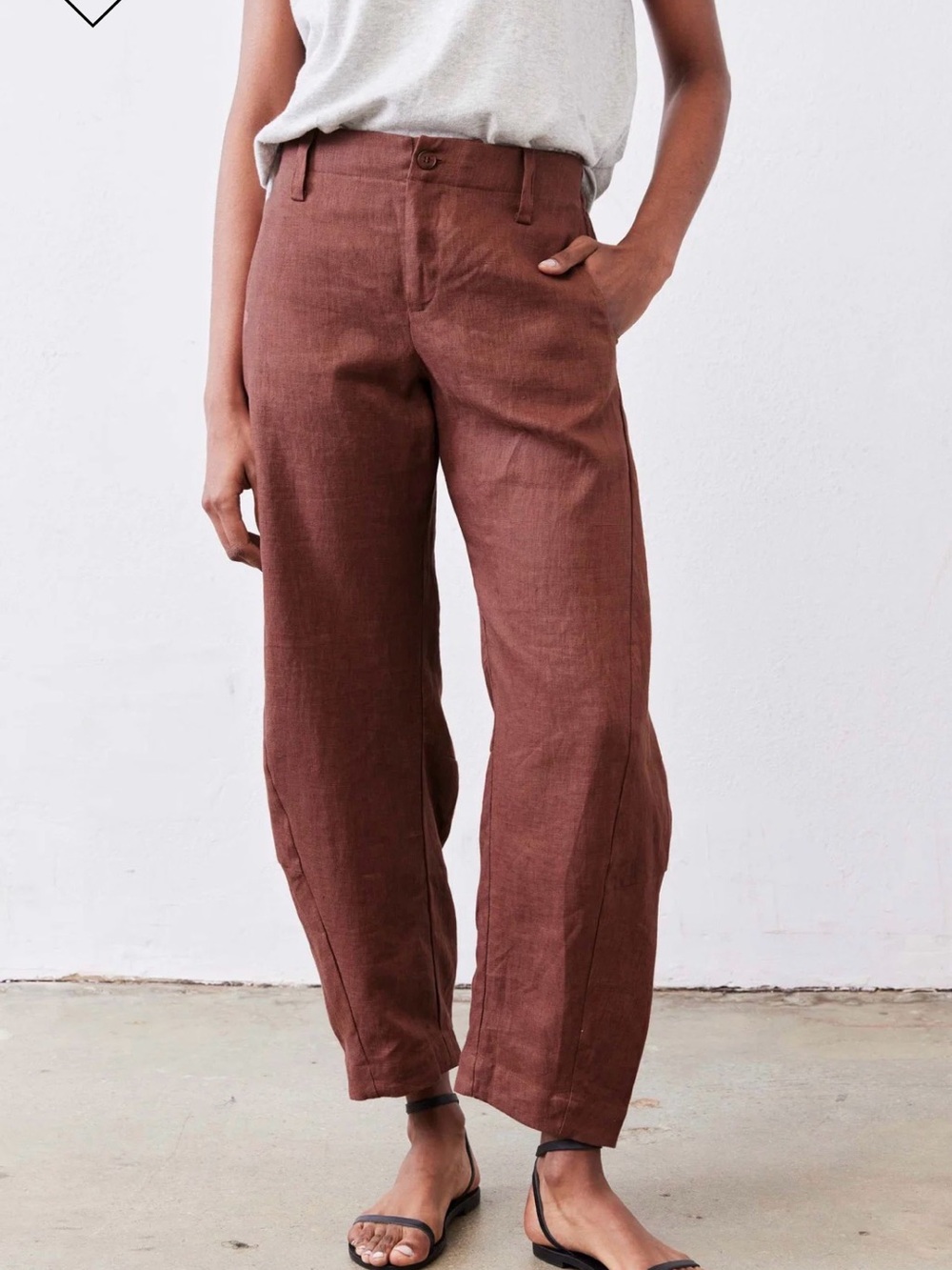 NWT, Ruti Uptown Loose Linen Pants in Spice size 2